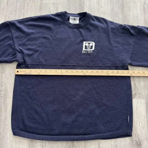 Disney Walt Disney World Spirit Jersey Sweater Womens Medium Blue Knit Pullover - Picture 3 of 6